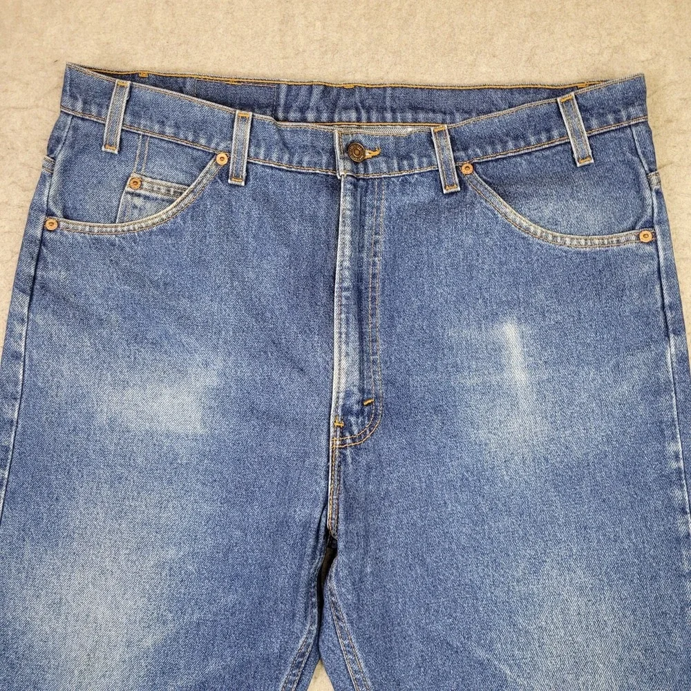VTG 90s 1996 LEVI'S 505 Orange Tab Jeans Mens 40x30 Blue (Fits 40x26) USA Made